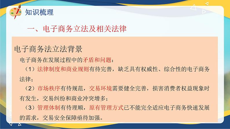 专题九电子商务法律法规（课件）职教高考电子商务专业《电子商务基础》专题复习讲练测第6页