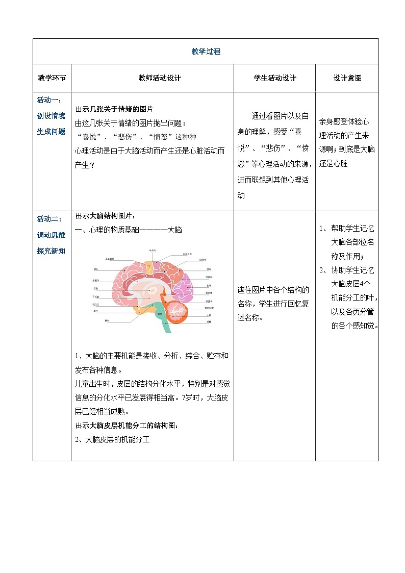 第一章+第二节+心理的基本特性（教案）-《幼儿心理学》（人教版第二版）第2页