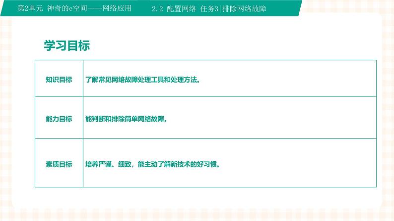 2.2.3《 排除网络故障》课件+教案+习题+任务书02