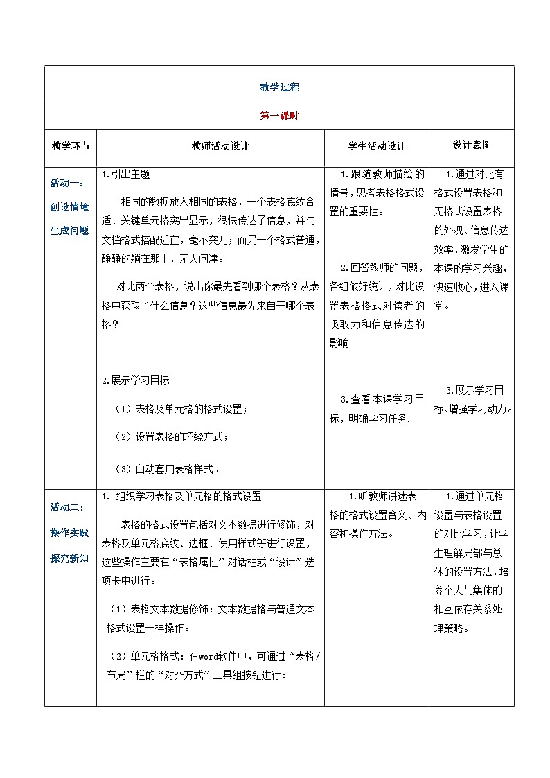 3.3.2《 设置表格格式》课件+教案+习题+任务书03