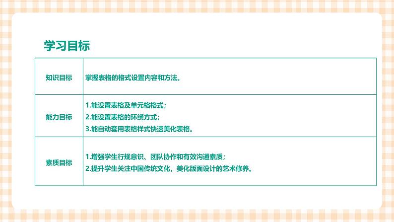 3.3.2《 设置表格格式》课件+教案+习题+任务书03