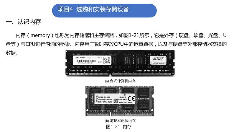 04《项目4 选购和安装存储设备》 ppt课件01