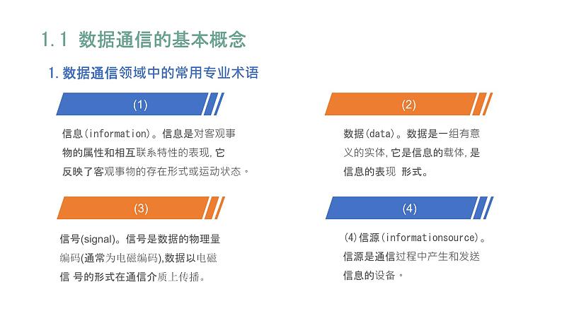 05高教版 中职 信息技术   计算机网络技术  第二章 数据通信基础  2.1数据通信的基本概念课件PPT05