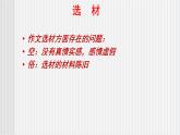 中职语文高教版 第一单元 写作《记叙文-选材组材》 课件