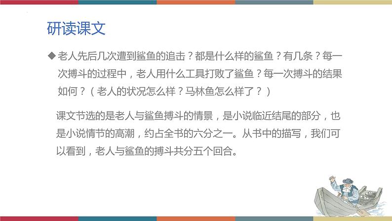 高教版中职高二语文同步教学拓展模块 14《老人与海(节选)》课件第8页