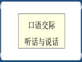 高教版中职高中语文基础模块上册 第1单元 口语交际《听话与说话》课件