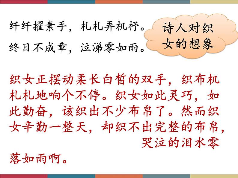 高教版中职高一语文基础模块下册 第2单元 古诗词《迢迢牵牛星》课件第8页