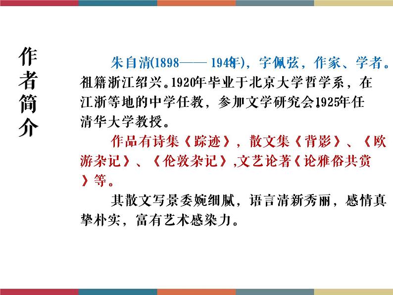 高教版中职高一语文基础模块下册 第4单元 13《荷塘月色》课件05