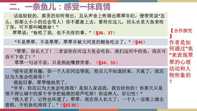 高教版中职高一语文基础模块下册 第5单元 17《边城》课件07