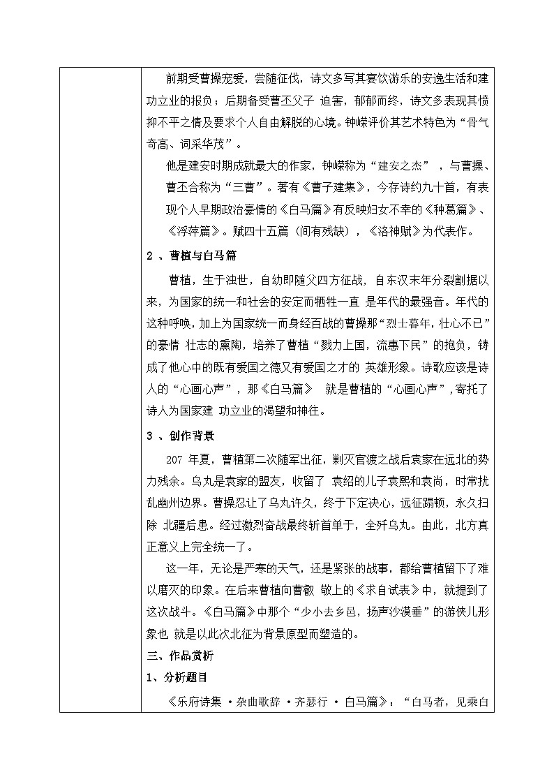 高教版（中职）语文基础模块上册第二单元《白马篇》课件+教案+同步分层练习02