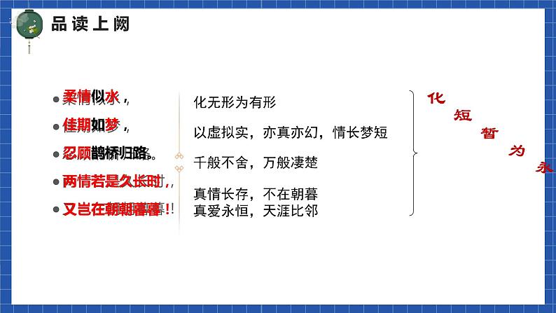 高教版（中职）语文基础模块下册《鹊桥仙》 课件第8页