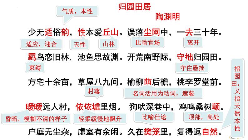 《归园田居》（其一）课件 高教版中职语文基础模块上册05