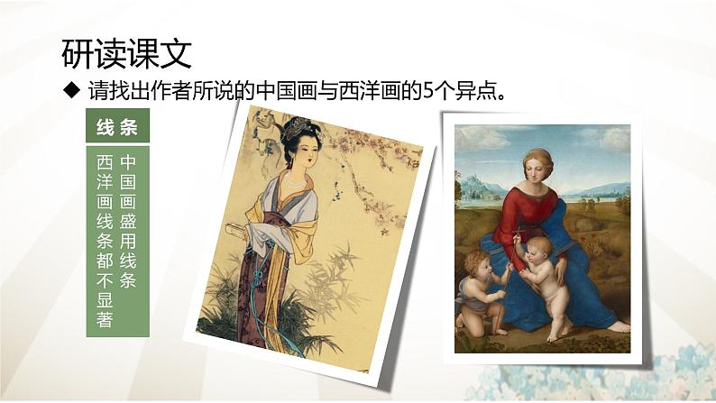 【中职专用】高中语文  高教版·拓展模块  二十三  《中国画与西洋画》 课件07