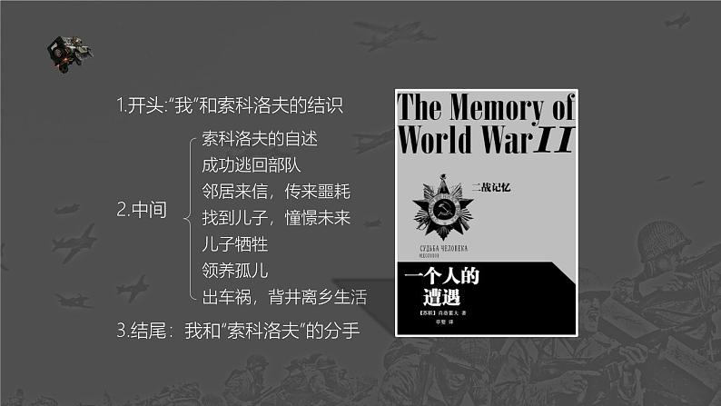 【中职专用】高中语文  高教版·拓展模块  十三  《一个人的遭遇（节选）》教学课件05