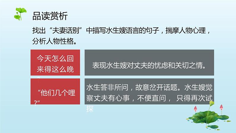 【中职专用】高中语文 高教版·基础模块上册   十一  《荷花淀》教学课件08