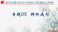 【考点精讲】（广西地区）2024年中职高考语文 一轮复习 专题05-辨析病句-精讲课件