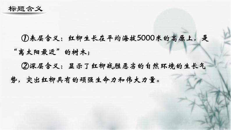 【重点课文复习】2024年中职高考语文 一轮复习之重点篇目 5.《离太阳最近的树》-讲练课件第5页