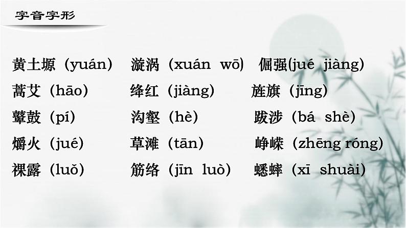 【重点课文复习】2024年中职高考语文 一轮复习之重点篇目 6.《黄河落日》-讲练课件第4页