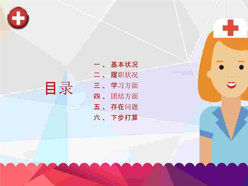 护士长年终述职报告总结通用PPT03