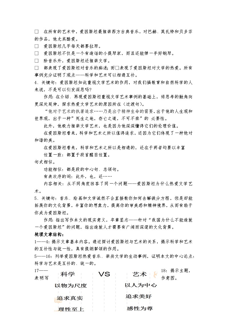 高教版 中职语文 拓展模块 第四单元 18《爱因斯坦与艺术世界》课件+教案03