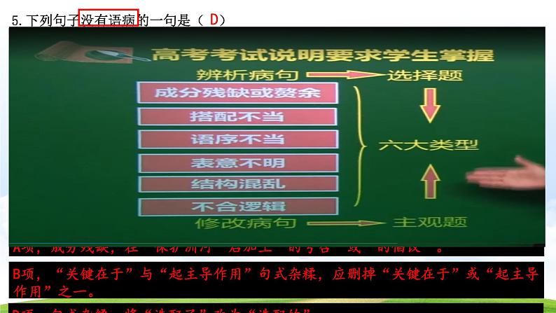 第一模拟-【中职专用】备战2025年中职高考语文冲刺模拟卷  讲解版课件PPT07