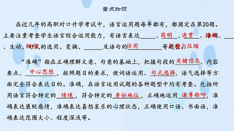 专题：语言运用（讲）-【中职专用】2025年中职高考语文二轮复习专项突破04