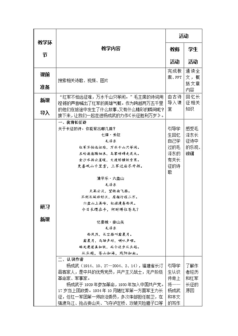《长征胜利万岁》2023基础模块下册教学教案02