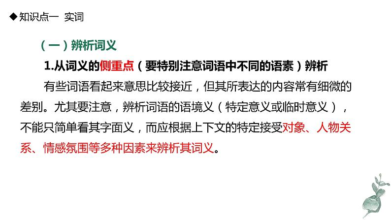 专题    词语（讲）-【中职专用】备战2025年单考招生语文一轮复习讲练测课件PPT06