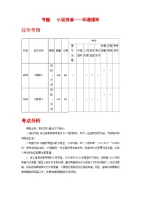 专题02  小说阅读（环境描写）-【中职专用】2024年中职高考语文二轮复习专项突破（浙江专用）