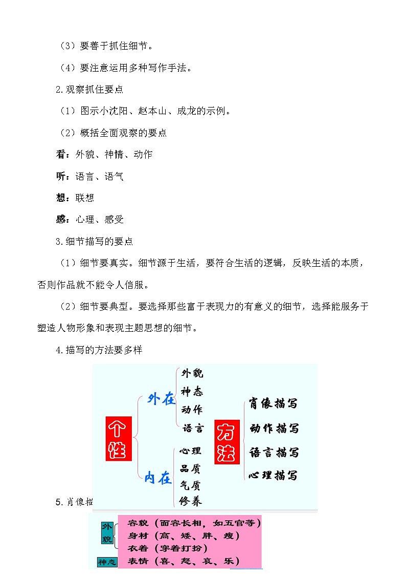 写作：写出人物的个性 教学设计-【中职专用】高一语文同步精品课堂（高教版2023·基础模块下册）第2页