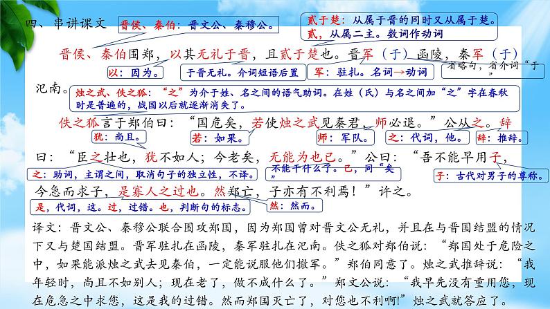 《烛之武退秦师》-2023-2024学年高一基础模块下册同步备课教学课件（高教版2023）08