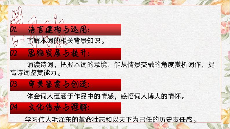 部编高教版（2023）中职语文基础模块上册1.1《沁园春·长沙》课件02