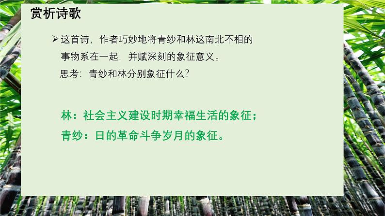 《青纱帐——甘蔗林》-【中职专用】高一语文课件（高教版2023基础模块下册）07