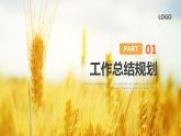 橙色黄色时光荏苒韶华不负简约小清新工作述职报告PPT模板