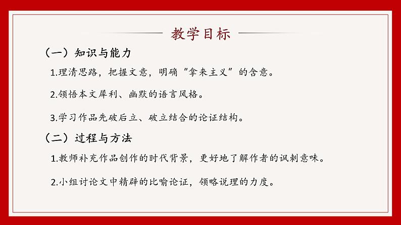 中职语文部编高教版基础模块上册第七单元《拿来主义》授课课件03