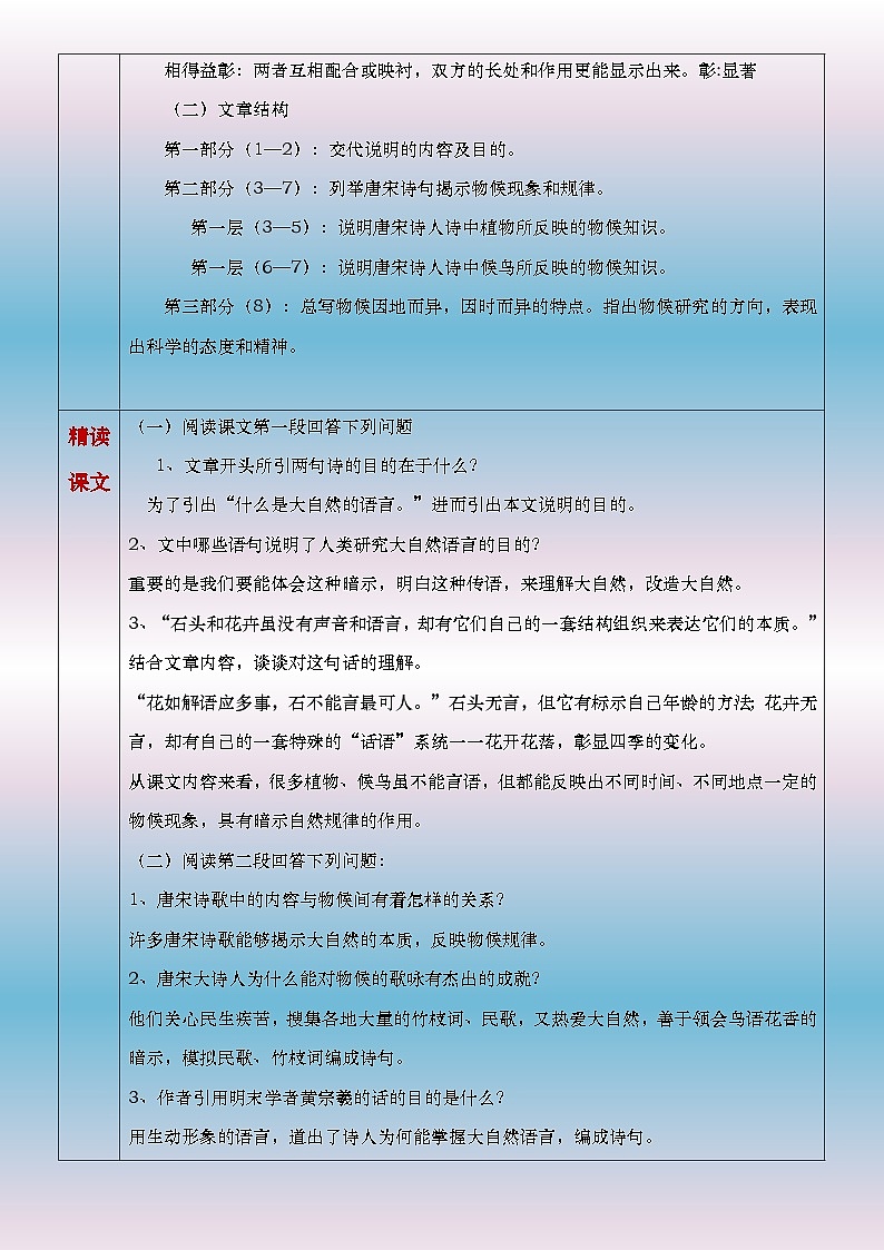 部编高教版2023中职语文职业模块 7.1《唐宋大诗人中的物候》教案03