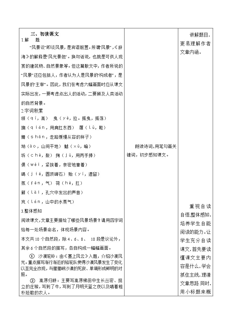 部编高教版2023 中职语文基础模块上册《风景谈》课件+教学设计03