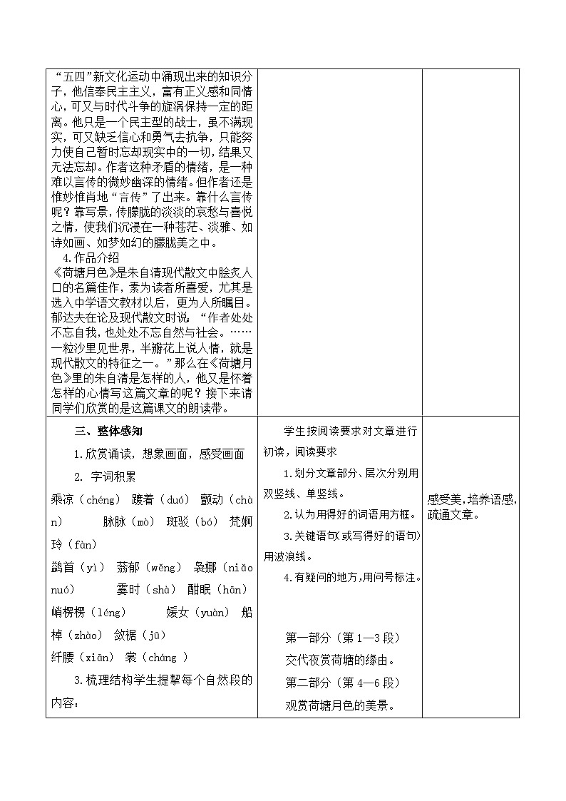 部编高教版2023中职语文基础模块上册《荷塘月色》-课件+教学设计03