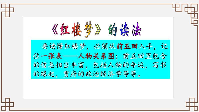 部编高教版（2023）中职语文职业模块上册第二单元第3课《林黛玉进贾府》课件+学案+知识梳理06