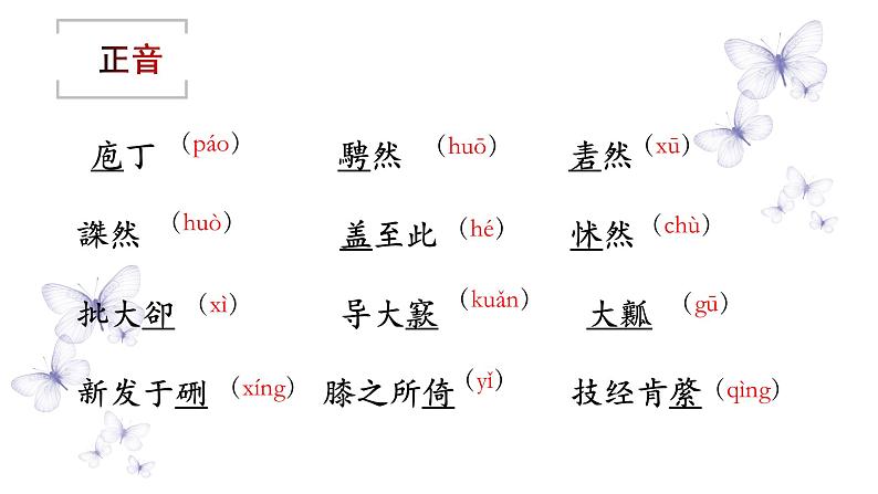 部编高教版（2023）中职语文职业模块上册《庖丁解牛》课件+学案+知识梳理06