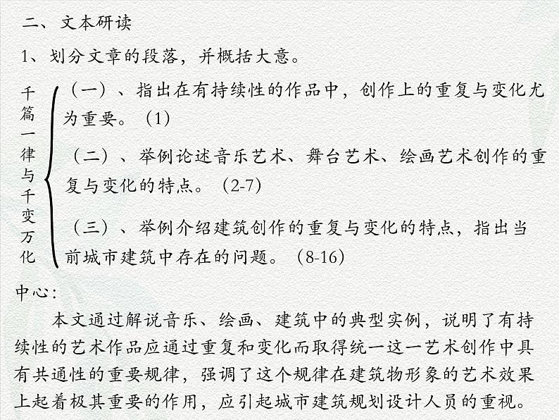 《千篇一律与千变万化》-2024-2025学年高一基础模块上册同步备课教学课件（高教版2023）08