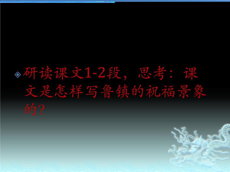 高教版中职语文拓展模块《祝福》ppt 课件07