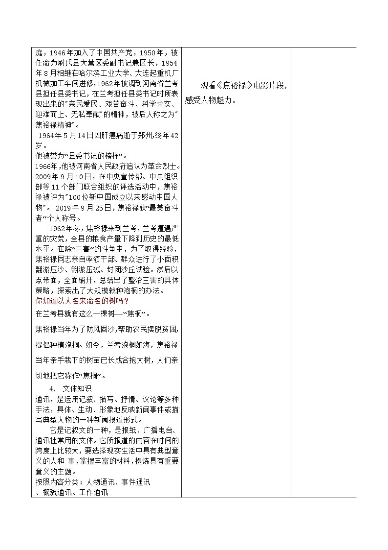 部编高教版2023 中职语文基础模块上册  《县委书记的好榜样—焦裕禄》-课件+教学设计03