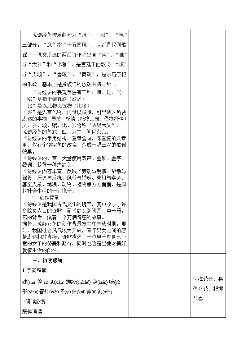 部编高教版2023 中职语文基础模块上册 《静女》-课件+教学设计02