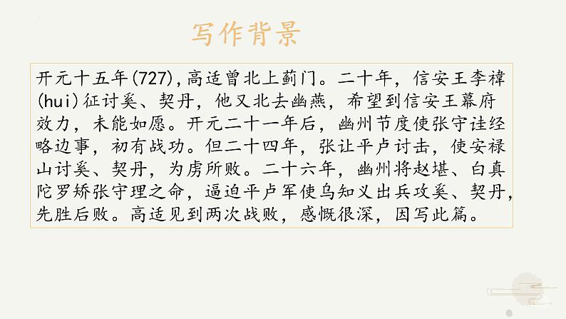 古诗词诵读《燕歌行》【中职专用】高一语文同步 课件 高教版2023基础模块上册第7页