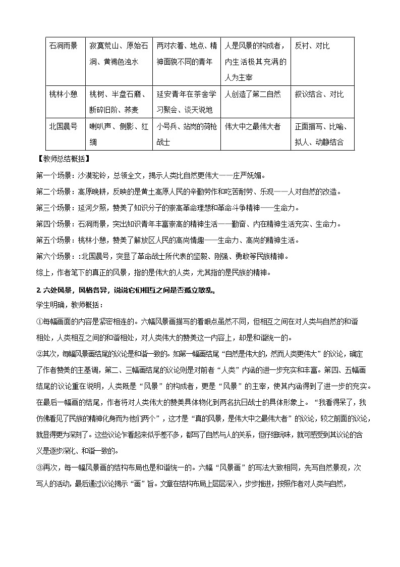 1.2《风景谈》（教学设计）【中职专用】高一语文同步（高教版2023基础模块上册）第3页
