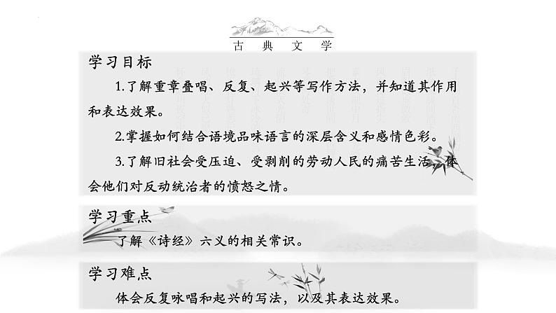 【中职专用】高一语文同步（高教版2023基础模块上册）第3.1课《伐檀》课件+教案+导学案+同步作业含解析版08