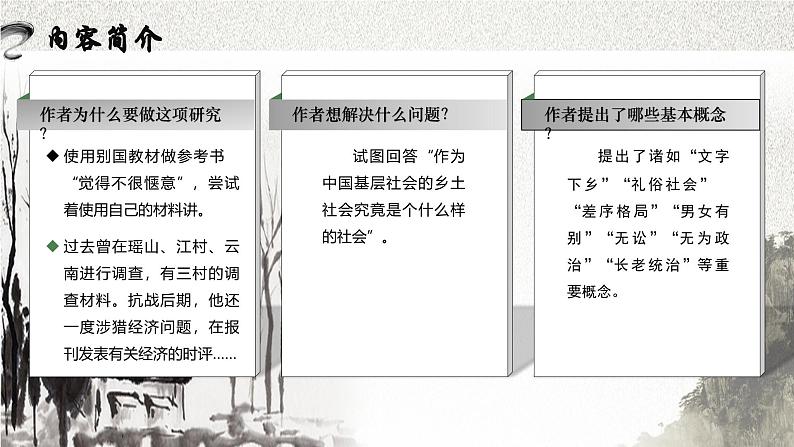 【中职语文专用】（高教版2023基础模块下册）整本书阅读：《乡土中国》（作品简介）课件第7页