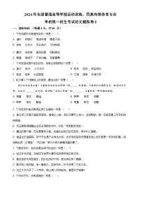 2024年全国普通高等学校运动训练、民族传统体育专业单招统一招生考试语文模拟卷6