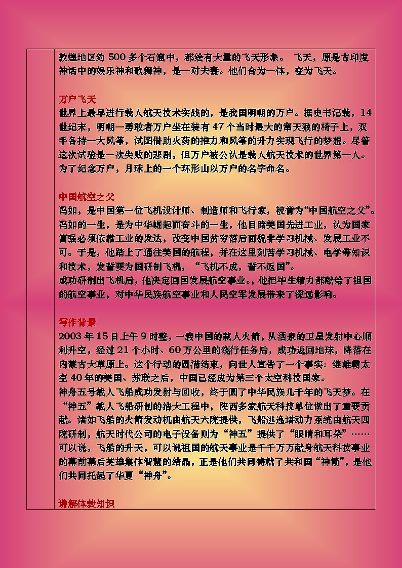 部编版（2023）中职语文基础模块下5.2《飞向太空的航程》教案第2页